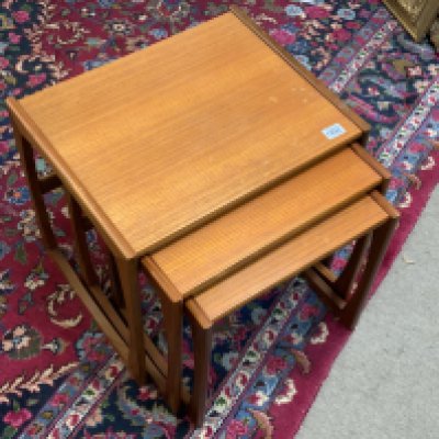 A nest of 3 G-PLan 1970s side tables.