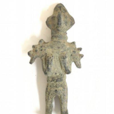 An Ancient Roman Circa 100AD Syro- Hittite style similar lost wax cast bronze figure approximately 13cm tall. Buyer please satisfy themselves with the authenticity of this item before bidding, Postage cat A