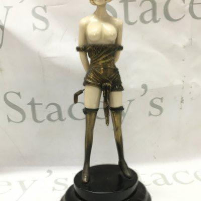 An Art Deco style figure after Bruno Zach ,The Riding Crop. 32.5cm tall including stand. Postage category B