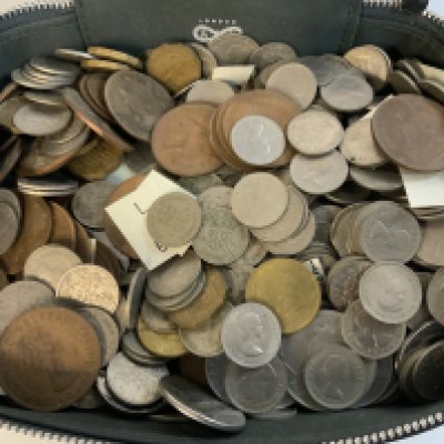 A mixed collection of British and world coinage. (B)