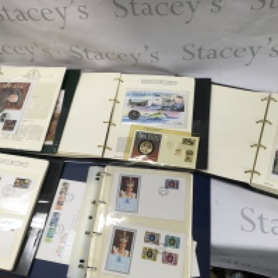 A Collection of assorted first day covers and coins. Postage C