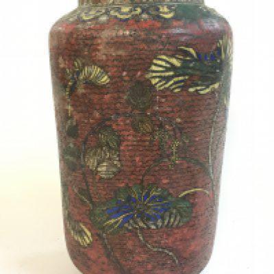 A Chinese bronze cloisonne vase , 30cm tall. Postage catC