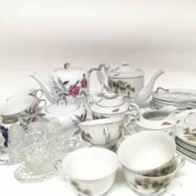 Two decorative Dimond China Japanese tea sets and other ornaments No Reserve.