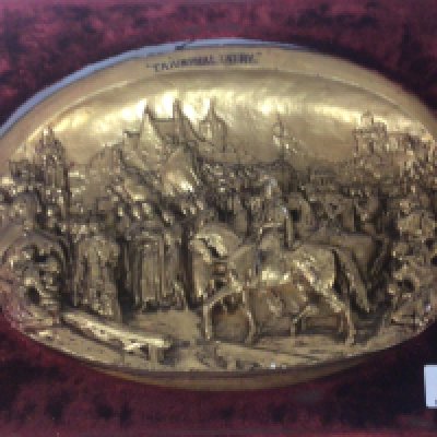 Two framed three dimensional plaster plaques The Siege of Jerusalem and the Triumphal Entry. (2) NO RESERVE