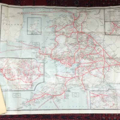 A G.W.R system map circa 1940s. NO RESERVE