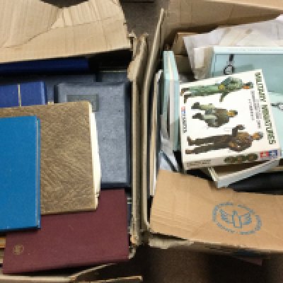 A collection of used worlds stamps including loose and albums with French, Indian, Hungarian stamps etc