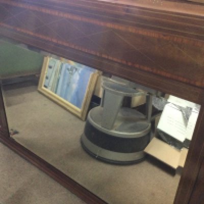 A Edwardian mahogany over mantle mirror. NO RESERVE