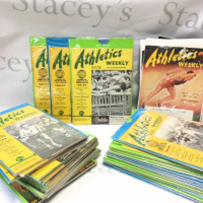 A collection of Athletics Weekly magazines circa 1953-1965