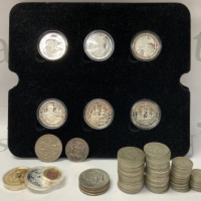 A collection of pre 1947 coinage approximately 770g and commemorative coinage. (A)