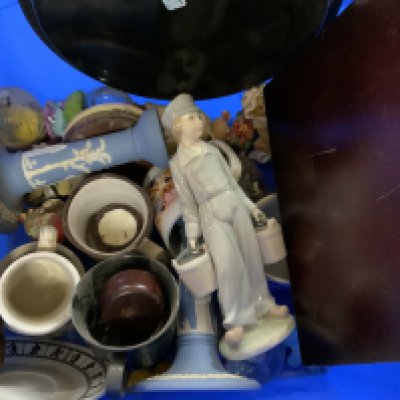 A box of mixed Collectables items including wedgewood etc..