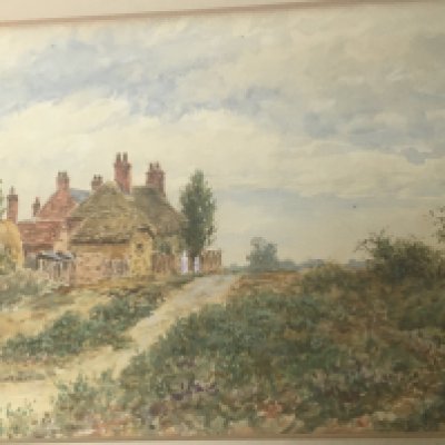 Two Early 20th Century English watercolours landscape scenes with country cottage signed JW Jackson.
