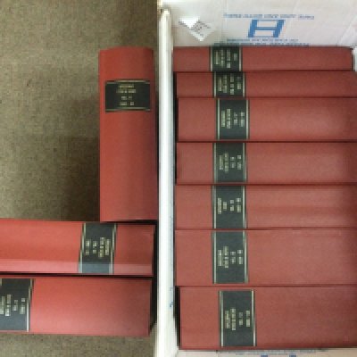 Ten bound volumes of Speedway Star News from 1960-61 through to 1969-70 , missing 1966-67.