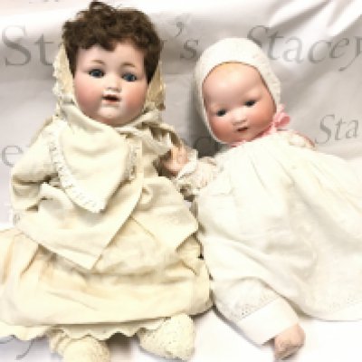 Two vintage porcelain dolls, Armand Marseille Germany, A.M Germany