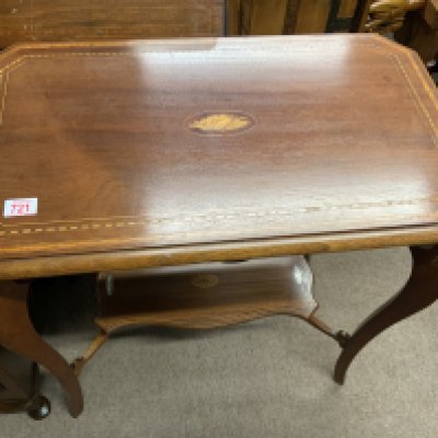A small inlaid occasion / side table. 77cm x 44cm x 78cm