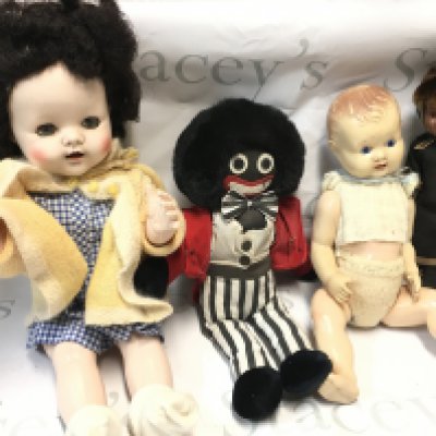 A Collection of vintage dolls including D.S Nicholass, Canadian doll etc