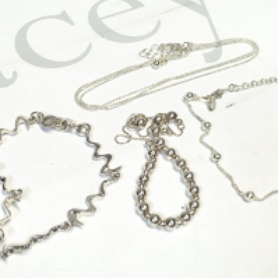 A Collection of silver bracelets