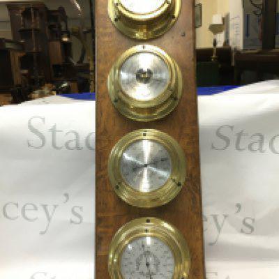 Daymaster barometer, hygrometer, thermometer and a spectrum quartz clock
