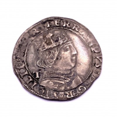 Italian States Naples and Sicily Coronato Ferdinand I Fourth Coinage 1488-1494 T (Tramontano) VGF.