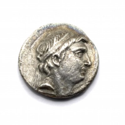 Silver Drachma of Demetrius I Soter, Antioch, Syria, 153 BCE - 152 BCE