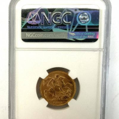 1904 Edward VII Full Sovereign, NGC graded MS61 (Encapsulated).