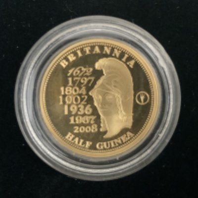 2009 Tristan Da Cunha uncirculated Britannia half Guinea, 22ct. 4.2g (A)