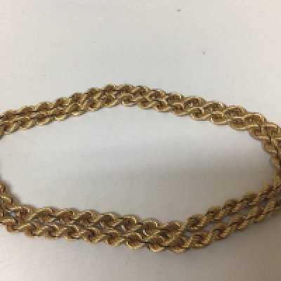 A 9carat gold rope necklace.weight 8.5g