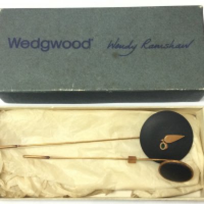 Two boxed Wendy Ramshaw Wedgwood hat pins . Postage category a