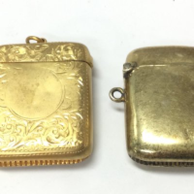 Silver gilt Vesta Cases. Postage category A