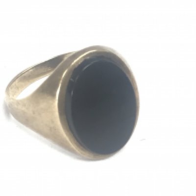 1 9ct gold ring with large gem, size r, 4.87g