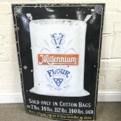 A Millennium Flour enamel sign24 x 36 inches