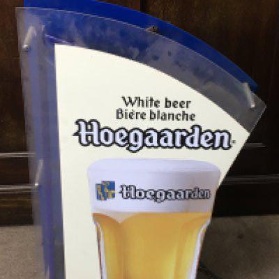 Hoegaarden light up neon sign ,37cm wide 61cm tall. This lot cannot be posted