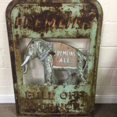 A large vintage fremlins tavern sign. 31 x 44 inches approximately