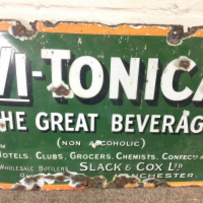 Vi-Tonica the great beverage advertising sign 18 x 12 inches approximately