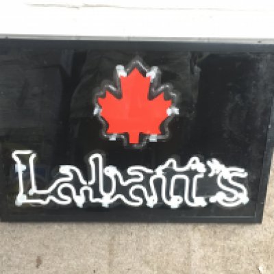 Labatt Blue Beer Neon Sign. 26 x 19 approximately