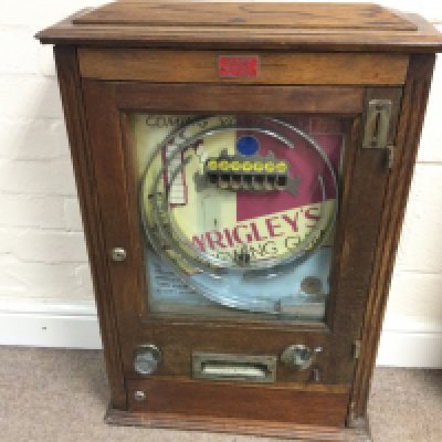 Vintage Wrigley's Chewing Gum Vending Machine 20 x 30 x 7 inches approximately