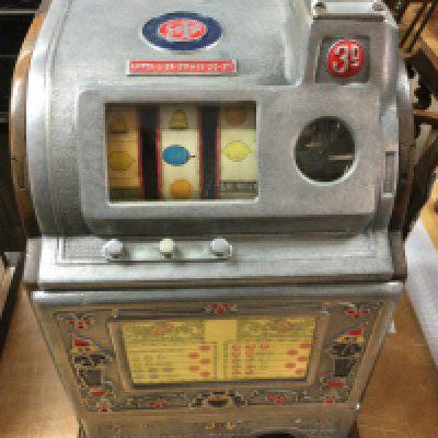 JENNINGS DUTCH BOY VINTAGE SLOT MACHINE 15 x 14 x 26 inches approximately