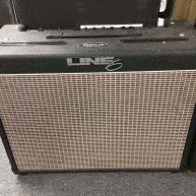 A Line 6 Flextone II plus amplified.