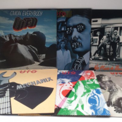 Six UFO LPs comprising 'No Place To Run', 'Mechanix', 'Strangers In The Night' and others.