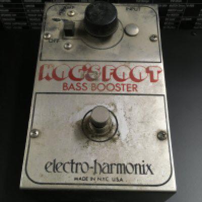 An Electro Harmonix bass booster pedal.