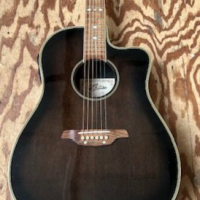 AN Aria Electro Acoustic MBA 20 RHC Electro Acoustic Guitar in smoke grey. Good played condition with small chips to headstock