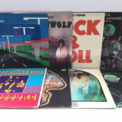 Eight rock LPs by various artists including Vanilla Fudge, Traffic, Steppenwolf and others. Includes early US pressings.