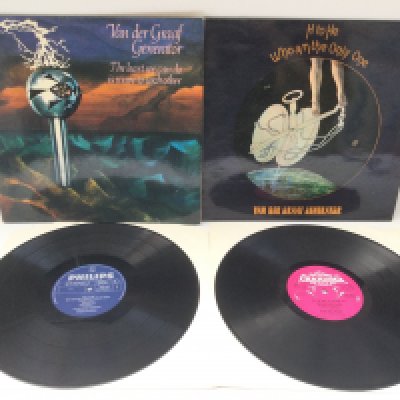 Two early pressings of Van Der Graaf Generator LPs comprising 'The Least We Can Do Is Wave To Each Other' complete with poster bearing signatures of the band plus 'H to He Who Am The Only One'. VG+.
