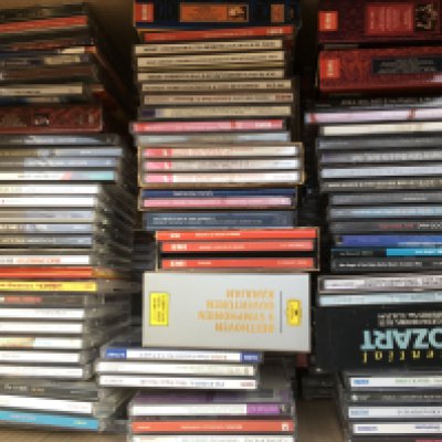 Three boxes of CDs by various artists including many Classical titles.