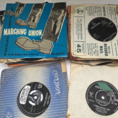 A small collection of 7" singles and EPs by various artists from the 1960s onwards.