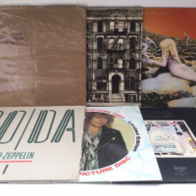 Six Led Zeppelin LPs comprising 'In Through The Out Door', 'House Of The Holy', 'Physical Graffiti' and others. Includes some foreign pressings.