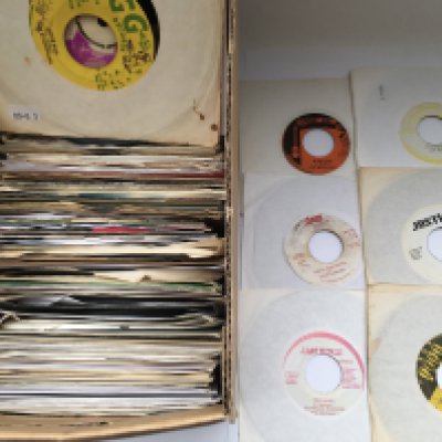 Another box of reggae 7" singles including many Jamaican pressings.