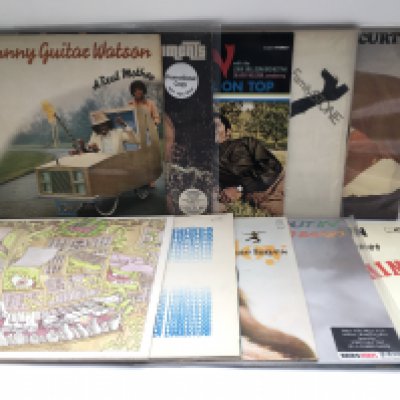 A box of soul and funk LPs by various artists including James Brown, Isaac Hayes, Boots Collins and many more.