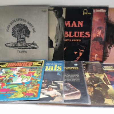 Ten LPs by various artists including Traffic, The Animals, Spencer Davis Group and Booker T & The MGs. Includes both original pressings and later reissues.
