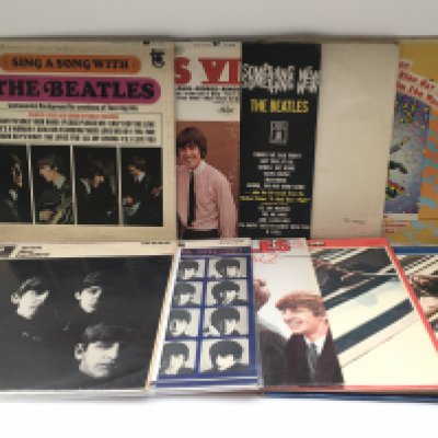 Ten Beatles LPs comprising UK and US pressings including a numbered 'White Album' (badly scratched), 'Beatles VI', 'Something New' and others.