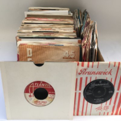 A collection of 7" inch singles by various artists from the 1960s onwards.